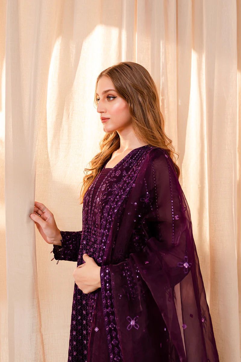 embroidered chiffon straight shirt