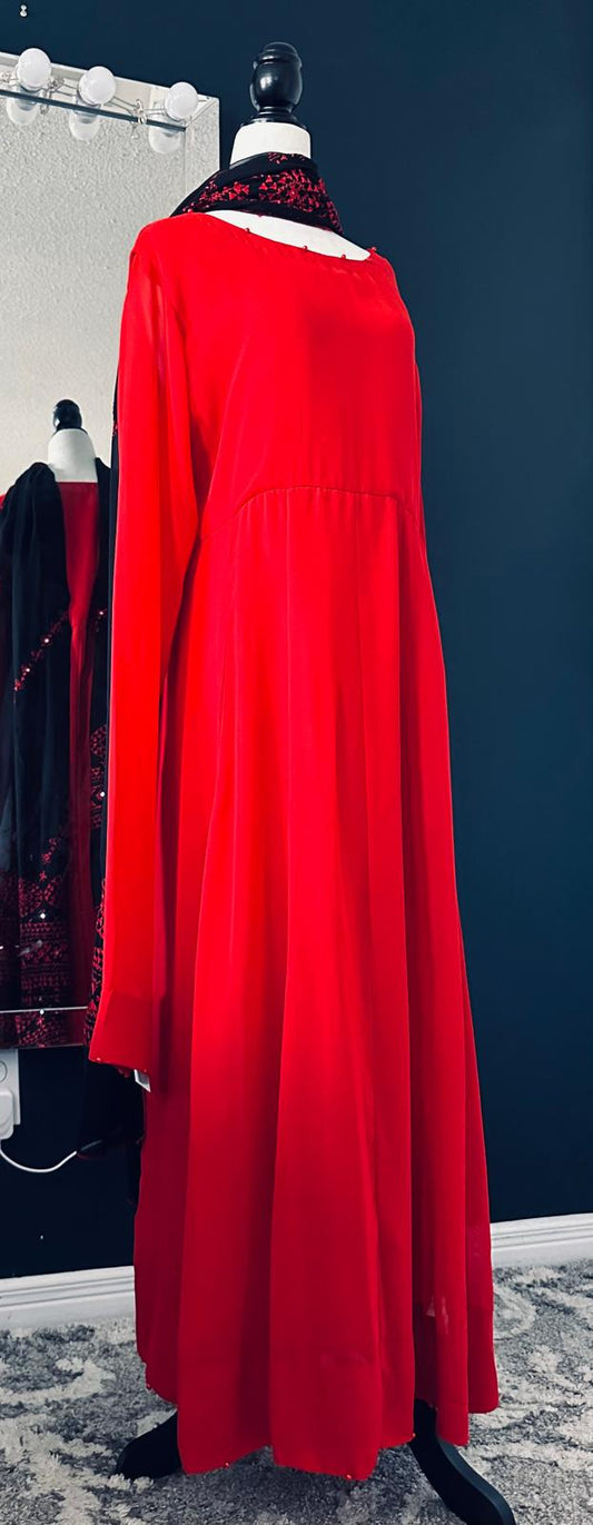 Red anarkali